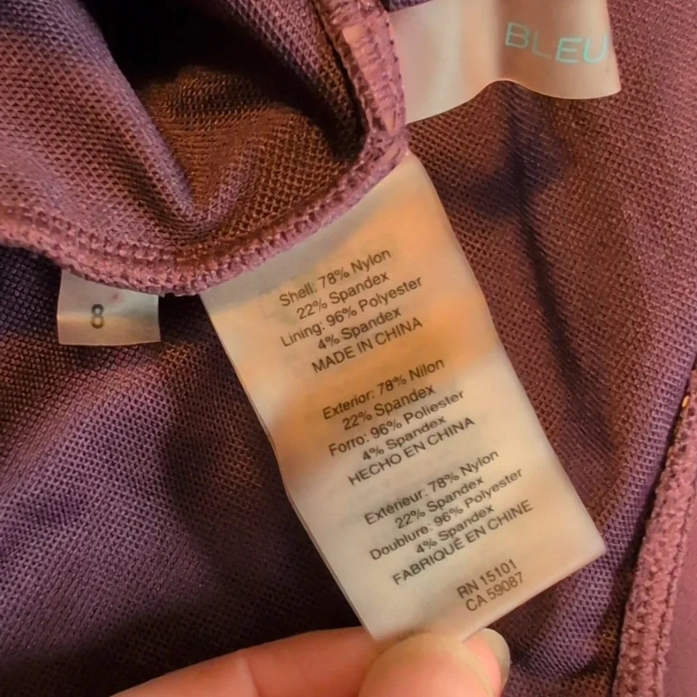 Bleu Rod Beattie Knotty But Nice Lace Down One Piece Swimsuit Plum Purple Swim - Picture 8 of 9